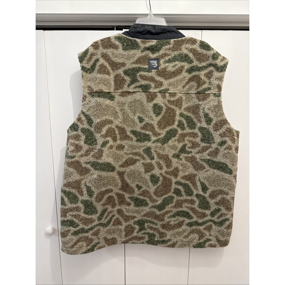 BURLEBO Men's XXL Sherpa Vest Alpine Camo Find Your Wild Full Zip Lined Hunting - Picture 7 of 9